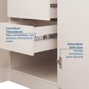 Ver mais imagens de Guarda Roupa de Canto Reto Planejado com Portas Corino Hera CabeCasa MadeiraOriginals Off White