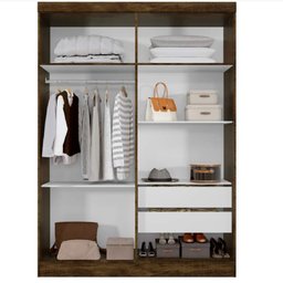 Guarda Roupas Manaus 4 Portas Solteiro Salleto Moveis - 3