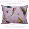 Fronha Portallar Malha Estampada Disney Princesas Brilhantes 48cmx68cm Rosa - 4
