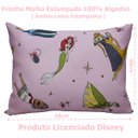 Ver imagem 4 de Fronha Portallar Malha Estampada Disney Princesas Brilhantes 48cmx68cm Rosa