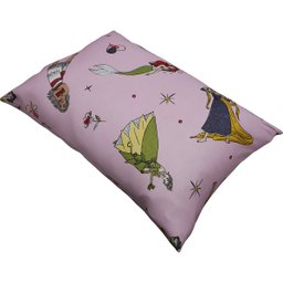 Fronha Portallar Malha Estampada Disney Princesas Brilhantes 48cmx68cm Rosa - 2