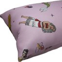 Ver imagem 3 de Fronha Portallar Malha Estampada Disney Princesas Brilhantes 48cmx68cm Rosa