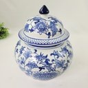 Ver imagem 3 de Pote Potiche Porcelana Azul Branco Floral Clássico Decoração