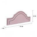 Ver imagem 3 de Cabeceira King Luxo 193x60 Courino Rosa Tachas Fumê