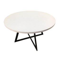 Mesa Estilo Industrial Redonda 140cm - Cor Branco - 2