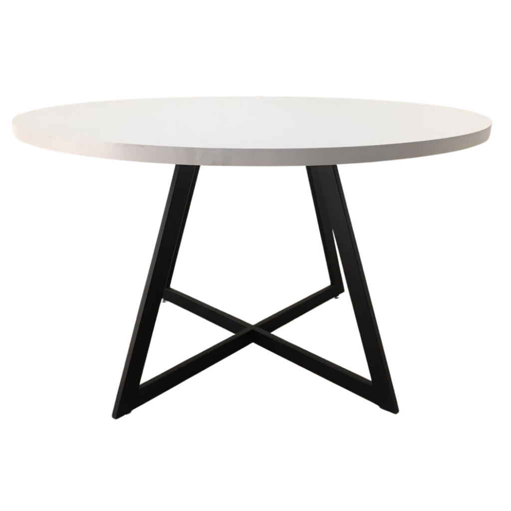 Mesa Estilo Industrial Redonda 140cm - Cor Branco - 3