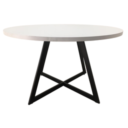 Mesa Estilo Industrial Redonda 140cm - Cor Branco - 3
