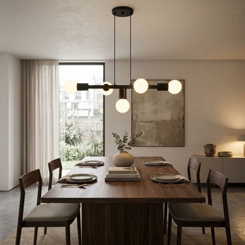 Luminária Teto Pendente 5 Lâmpadas E27 Tipo Jabuticaba