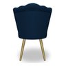 Kit 4 Cadeiras de Jantar Pétala com Pés em Aço Dourado Veludo Azul Marinho Bz Home Decor - 5