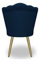 Ver imagem 5 de Kit 4 Cadeiras de Jantar Pétala com Pés em Aço Dourado Veludo Azul Marinho Bz Home Decor