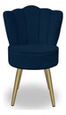 Ver imagem 4 de Kit 4 Cadeiras de Jantar Pétala com Pés em Aço Dourado Veludo Azul Marinho Bz Home Decor