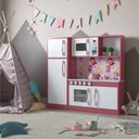 Ver mais imagens de Armário Cozinha com Refrigerador Infantil Lux Branco Rosa