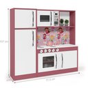 Ver imagem 2 de Armário Cozinha com Refrigerador Infantil Lux Branco Rosa