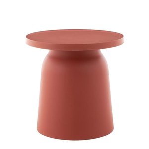 Mesa Lateral de Apoio Minimalista Amanhecer Rivatti 47 Cm (largura) em Polipropileno Laranja