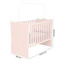Ver imagem 2 de Quarto de Bebê Doce Sonho com Cômoda 2523 e Berço Simples 1 Qmovi Rosa Acetinado