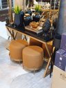 Ver mais imagens de Aparador Veneza Aço Carbono Dourado MDF Várias Cores Tam m - Datelli Design