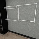 Ver imagem 2 de Kit para Closet com 9 Peças Regulável 200x100cm Cor Branco Modelo Clst1b189