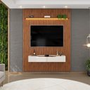 Ver imagem 2 de Painel para Tv até 65 Polegadas 1,83m Ripado Autêntico com Led Montreal com Nicho Efraín