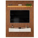 Ver imagem 1 de Painel para Tv até 65 Polegadas 1,83m Ripado Autêntico com Led Montreal com Nicho Efraín