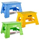 Ver imagem 2 de Banqueta Plástica Multiuso Dobrável 150kg 220mm Vonder Preta-preto