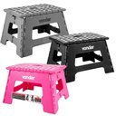 Ver imagem 3 de Banqueta Plástica Multiuso Dobrável 150kg 220mm Vonder Preta-preto