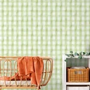 Ver imagem 3 de Papel de Parede Adesivo Xadrez Verde Oliva Lavável Fosco 3m