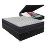 Cama + Box Bau Casal Colchão Extra Firme Ortobom D45 Airtech Cor:preto - 1