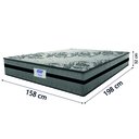 Ver imagem 2 de Colchão Casal Queen Gazin com Molas Ensacadas Rubi 158x198x32cm Cinza/preto