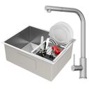 Ver imagem 1 de Kit Cuba Gourmet Malibú Aço Inox 304 e Torneira Gourmet Toronto Aço Inox Goldenx