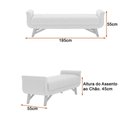 Ver imagem 4 de Puff Recamier 195cm Andros Linho Cinza - Sallar Home