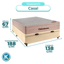 Ver imagem 2 de Cama Box Bau + Colchão Casal Molas Ensacadas Airtech Ortobom