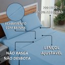Ver imagem 7 de Kit Conjunto Lençol Casal com Fronhas 4 Peças Roupa de Cama Box 200 Fios Algodão:azul Bebe