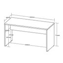 Ver imagem 4 de Mesa para Escritório e Home Office Escrivaninha Moderna e Simples Lineare 136cm Nogal e Preto Marrom Artany