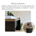 Ver imagem 7 de Mesa para Escritório e Home Office Escrivaninha Moderna e Simples Lineare 136cm Nogal e Preto Marrom Artany