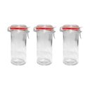 Ver imagem 1 de Kit 3 Potes Hermético Vidro Trava Metal 1500ml Class Home
