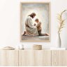 Quadro Decorativo Jesus Cristo e o Menino Rezando Orando Quarto Infantil - 2