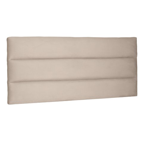 Cabeceira Painel Estofada Cama Box Casal La Italian 140cm Suede Bege - Desk Design