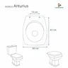 Assento Sanitário Acrílico Anturius Branco para vaso Luzarte - 3