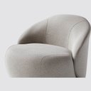 Ver imagem 3 de Poltrona Mônaco com Base Giratória em Linho Cinza Amarronzado - Home Mobily