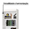 Armário Multiuso 5 Prateleiras Branco J&A Móveis Aspen 180x63x35 - 3