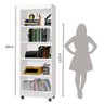 Armário Multiuso 5 Prateleiras Branco J&A Móveis Aspen 180x63x35 - 7