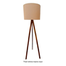 Abajur Tripé de Chão com Cúpula e Fiação:tripé Imbuia/cúpula Caqui - 1