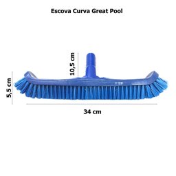 Escova Curva Nylon Limpeza Piscina Great Pool - 3
