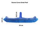 Ver imagem 3 de Escova Curva Nylon Limpeza Piscina Great Pool