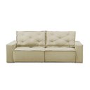 Ver imagem 4 de Sofá Retrátil e Reclinável 3 lugares com Molas 1,80m Ana Suede Bege Adonai Estofados