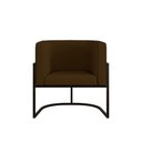Ver imagem 7 de Kit Sofá 2 Lugares + 2 Poltronas Corino Preto Marrom