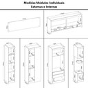 Ver mais imagens de Guarda Roupa Dormitório Modulado Modena Casal/Queen Canto - Roupeiro Demobile Modena 6:Branco