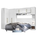 Ver imagem 1 de Guarda Roupa Dormitório Modulado Modena Casal/Queen Canto - Roupeiro Demobile Modena 6:Branco