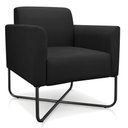 Ver imagem 1 de Poltrona Marisa Suede Base X Industrial Preta D´rossi Preto