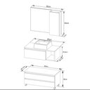 Ver imagem 2 de Gabinete De Banheiro + Cuba 80cm Cr10094 Mármore Branco